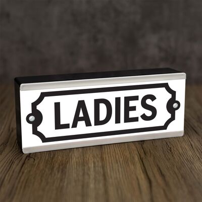 Light Up Ladies Toilet Sign