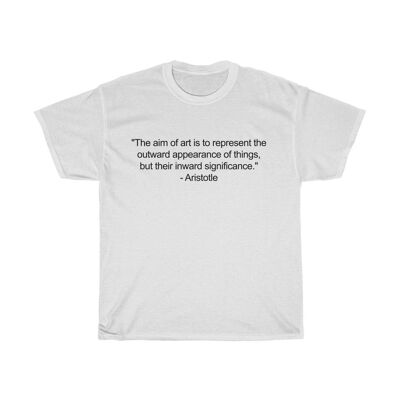 Aristoteles-Kunstzitat-Shirt Weiß