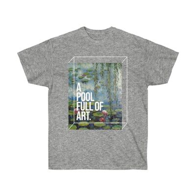 Ein Pool voller Kunst Shirt Hommage an Monet Sport Grau