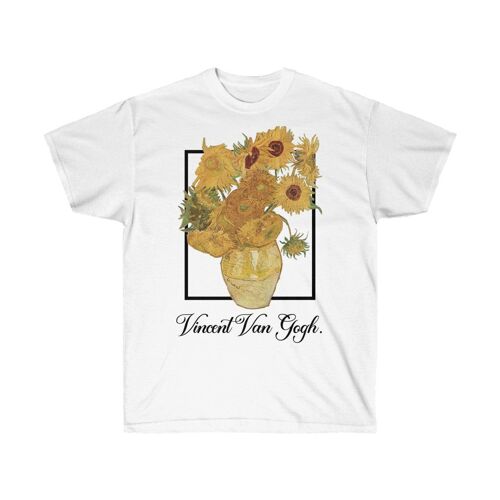 Vincent Van Gogh Sunflowers shirt White