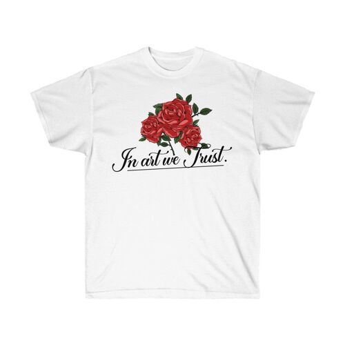 In art we trust Red Rose shirt White