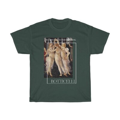 The Three Graces Shirt Botticelli Forest Green