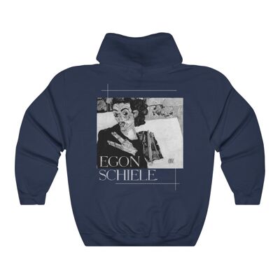 Egon Schiele Hoodie B&W Special Edition Navy