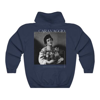 Felpa con cappuccio Caravaggio B&W Special Edition Navy