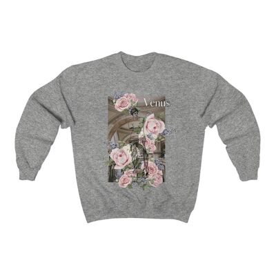 Venus & Flowers Sweatshirt Sport Grau