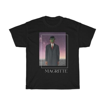 Magritte Shirt Tribute to Magritte art inspiration Aesthetic Unisex Art Tee Nero
