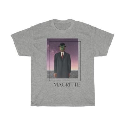 Magritte Shirt Tribute to Magritte art inspiration Aesthetic Unisex Art Tee Sport Grey