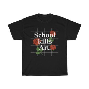 L'école tue Art Shirt Noir 1