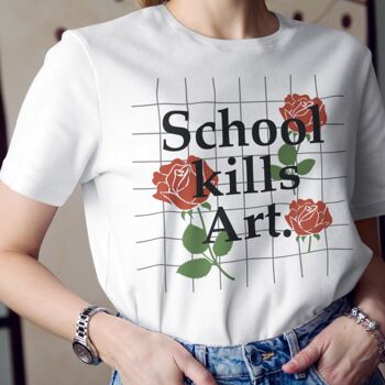 L'école tue Art Shirt Noir 2