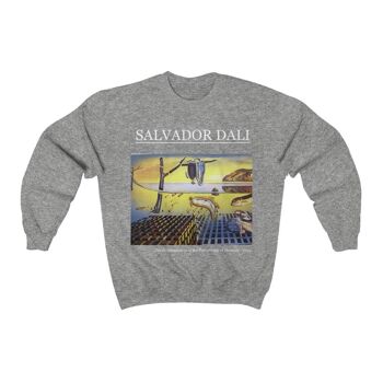 Sweat Salvador Dalí La désintégration de la persistance de la mémoire Sport Gris