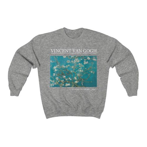 Vincent Van Gogh Sweatshirt Almond Blossoms Sport Grey