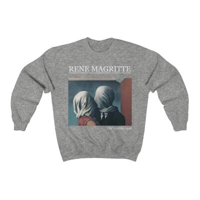 René Magritte Sweat Les Amoureux Sport Gris