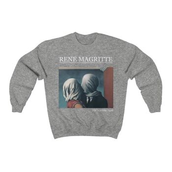 René Magritte Sweat Les Amoureux Sport Gris 1