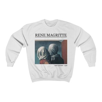 René Magritte Sweat Les Amoureux Blanc