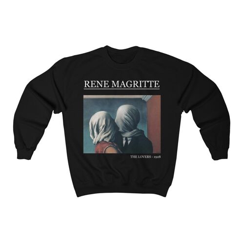 Rene Magritte Sweatshirt The Lovers Black