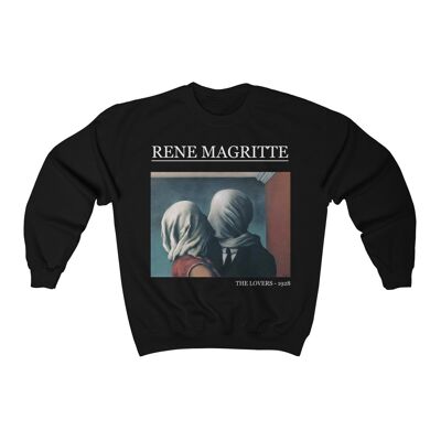 René Magritte Sweat Les Amoureux Noir