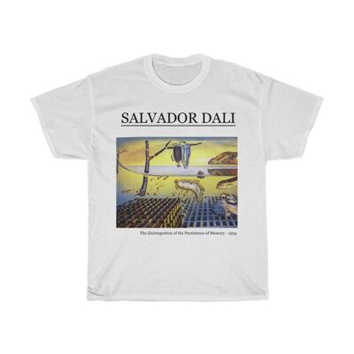 Maglia Salvador Dalí La disgregazione della persistenza della memoria Bianca