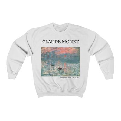 Felpa Claude Monet Soleil Levante bianca