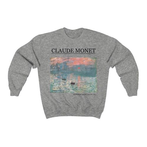 Claude Monet Sweatshirt Soleil Levant Sport Grey