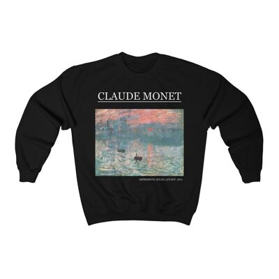 Claude Monet Sweatshirt Soleil Levant Schwarz