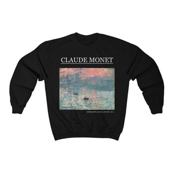 Claude Monet Sweat Soleil Levant Noir