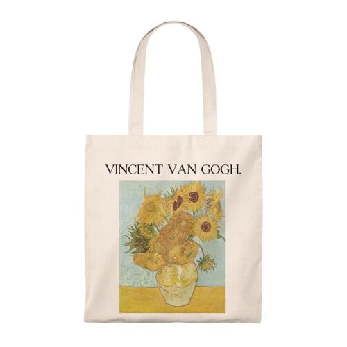 Vincent Van Gogh Vincent Van Gogh Vincent Van Gogh Sunflowers Tote Bag    Black