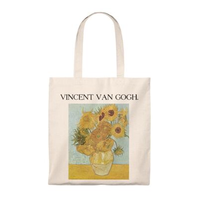 Vincent Van Gogh Vincent Van Gogh Vincent Van Gogh Tote Bag Girasoli Nero