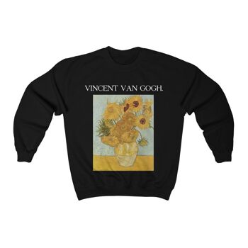 Van Gogh Sweatshirt Van Gogh Sweatshirt Van Gogh Sweatshirt Art esthétique Sweat-shirt unisexe Noir Noir Noir Noir 1