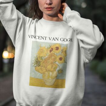 Van Gogh Sweatshirt Van Gogh Sweatshirt Van Gogh Sweatshirt Art esthétique Sweat-shirt unisexe Noir Noir Noir Noir 2