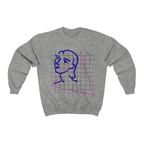 Tribute to Matisse Sweatshirt Tribute to Matisse Sweatshirt Geometric Psychedelic Abstract Art Hoodie Sport Grey Sport Grey Black