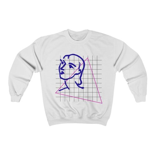 Tribute to Matisse Sweatshirt Tribute to Matisse Sweatshirt Geometric Psychedelic Abstract Art Hoodie White White Black