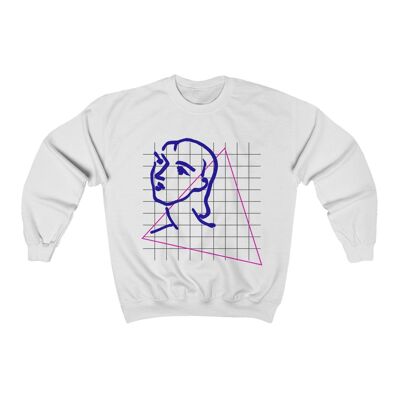 Tribute to Matisse Sweatshirt Tribute to Matisse Sweatshirt Geometrische Psychedelische Abstrakte Kunst Hoodie Weiß Weiß Schwarz
