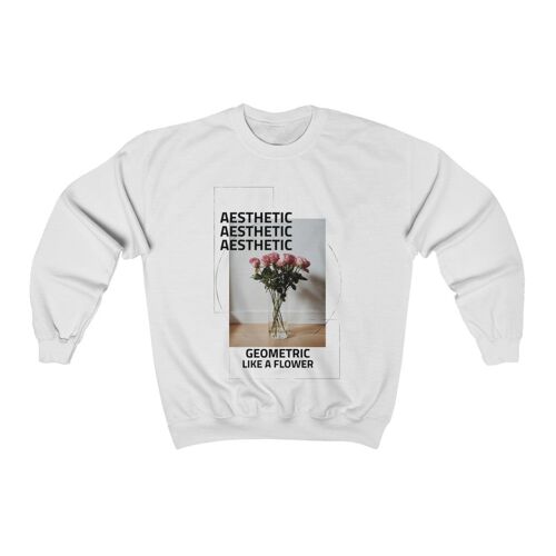 Abstract Art Sweatshirt Abstract Art Sweatshirt Geometric White White Black