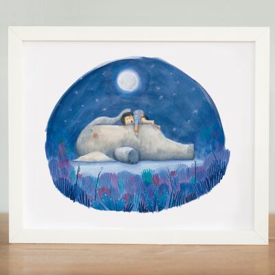 Elephant sleeping - Print