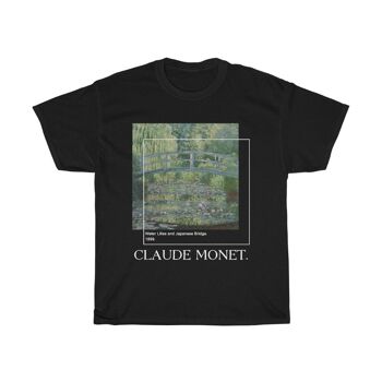 Chemise Claude Monet Chemise Art Esthétique Noir Noir 1