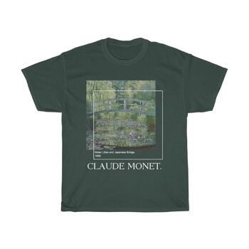 Chemise Claude Monet Chemise Art Esthétique Vert Forêt Noir 1