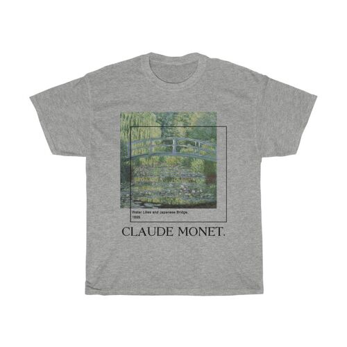 Claude Monet shirt Aesthetic Art shirt Sport Grey Black