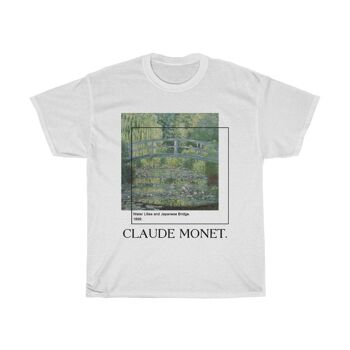 Chemise Claude Monet Chemise Art Esthétique Blanc Noir 1