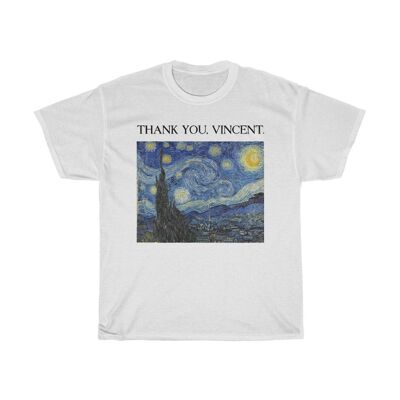 Van Gogh Shirt Starry Night White Black