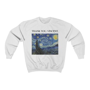 Sweat Starry Night Van gogh Blanc Noir