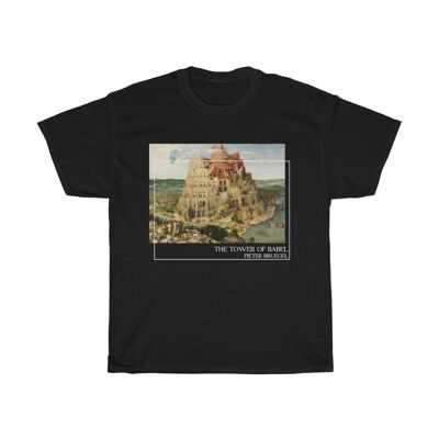 Pieter Bruegel Shirt Der Turmbau zu Babel Schwarz Schwarz