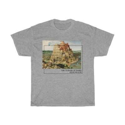 Pieter Bruegel Shirt Der Turmbau zu Babel Sport Grau Schwarz