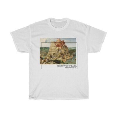 Pieter Bruegel Shirt Der Turmbau zu Babel Weiß Schwarz
