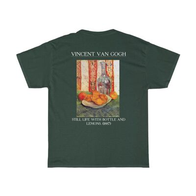 Van Gogh Shirt Ästhetische Kunst Kleidung Waldgrün Schwarz