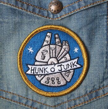 Hunk o 'Junk - fer brodé sur badge