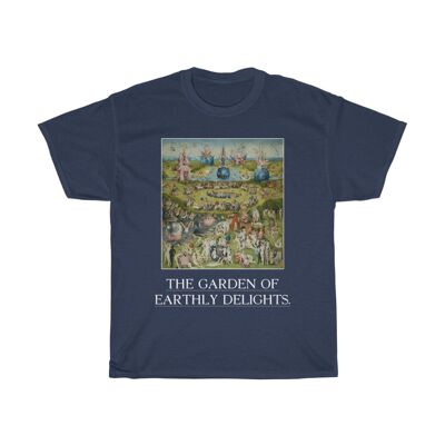 Hieronymus Bosch Camicia Unisex il giardino delle delizie Art abiti Navy Black