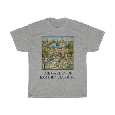 Hieronymus Bosch Shirt Unisex der Garten der Lüste Art Kleidung Sport Grau Schwarz