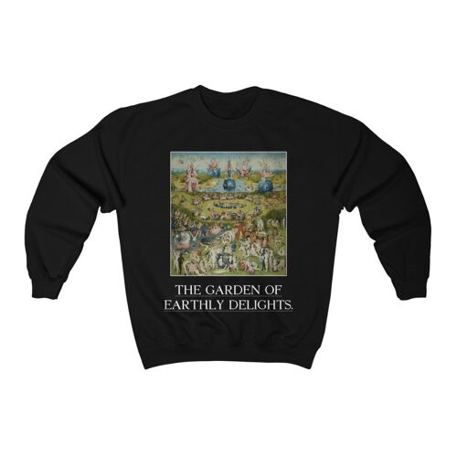 The garden of earthly delights Sweatshirt Unisex Hieronymus Bosch Black Black