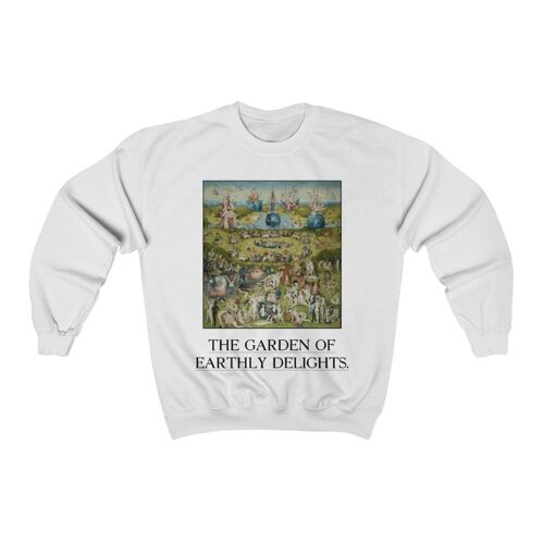 The garden of earthly delights Sweatshirt Unisex Hieronymus Bosch White Black