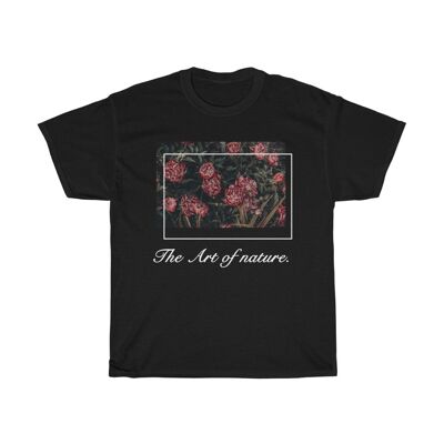 Camicia Art Flower Rose Grunge Nero Nero
